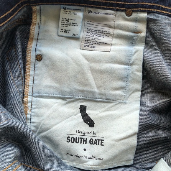 AG Adriano Goldschmied GRADUATE Tailored-Leg Dark Blue Jeans Men’s Size 36R - Picture 5 of 16